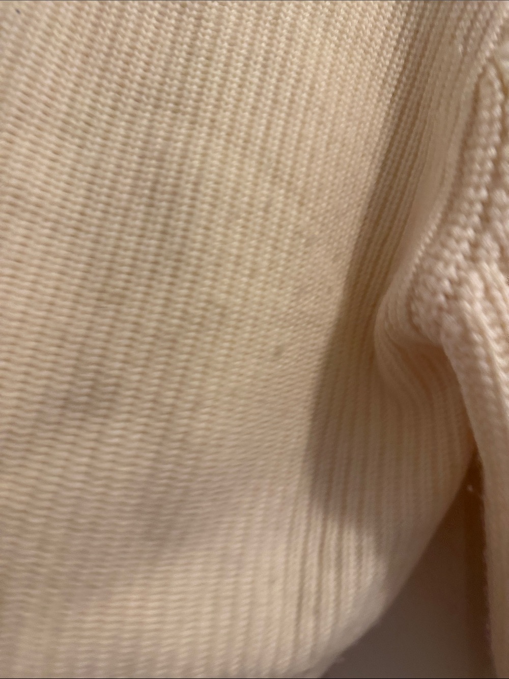 Cream Ribbed Knit Sweater - Picture 4 of 6